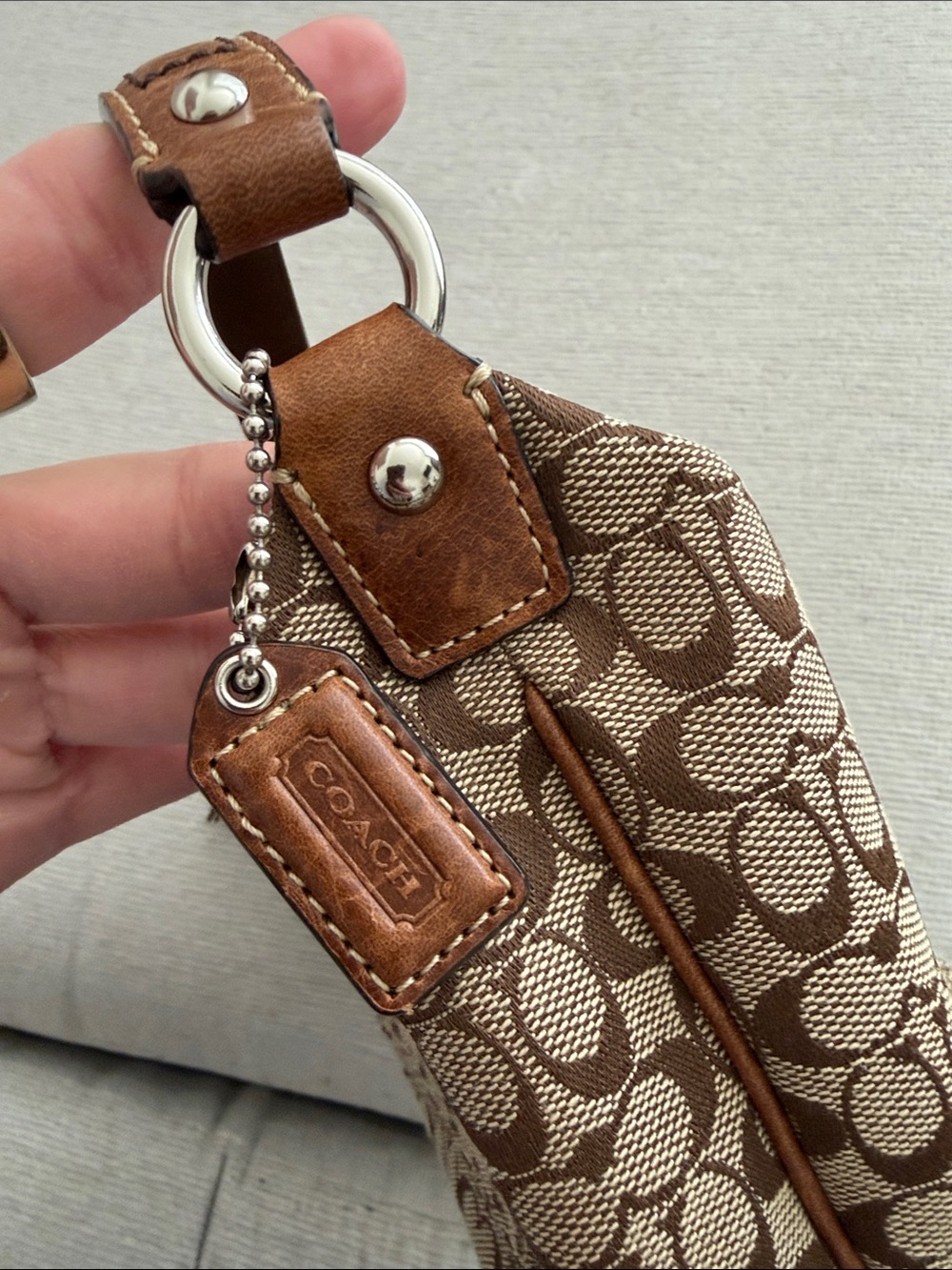 Coach Brown Signature Mini Shoulder Bag - Picture 8 of 12